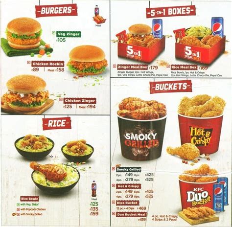 kfc menu menu  kfc khopat thane west mumbai zomato