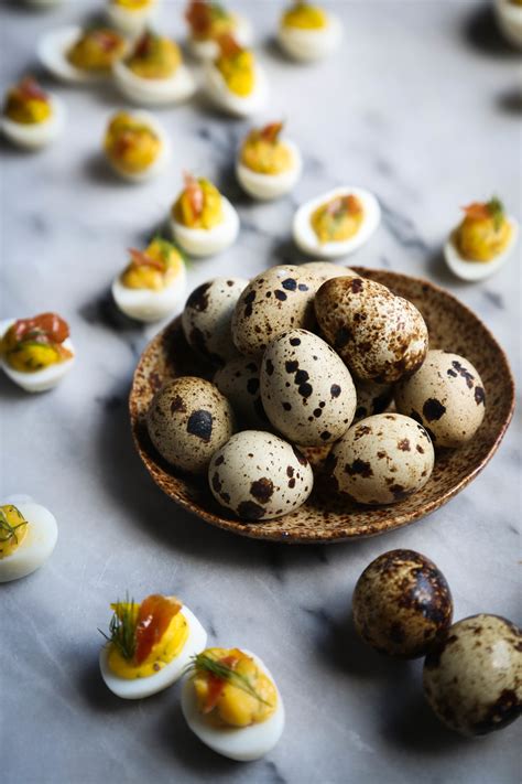 Deviled Quail Eggs With Dill Crispy Prosciutto — Probably This