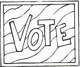 Vote Coloring Pages Politics Color Printable Peoples sketch template