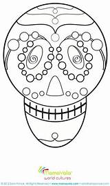 Dead Skull Sugar Coloring Printable Pages Color Calaca Choose Board Skulls sketch template