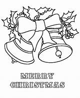 Christmas Coloring Merry Pages Bells Color Holly Sheets Print Colouring Ribbon Text Printable Activity Bell Kids Adult Go Popular sketch template