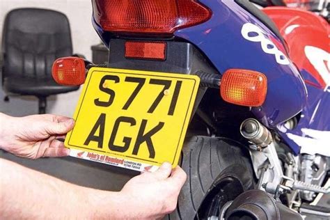 rules surrounding number plates  motorbikes