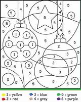 Christmas Number Color Coloring Printables Ornaments Preschool Printable Pages Kids Sheets Numbers Colour Rocks Worksheets Holiday Kindergarten Pdf Colors Crafts sketch template