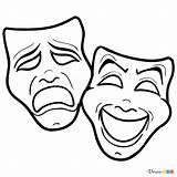 Masks Face Theatre Draw Webmaster Step автором обновлено July Drawdoo sketch template