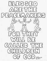Coloring Pages Peacemakers Kids Blessed God Printable Matthew Beatitudes Am Bible Clipart School Sunday Coloringpagesbymradron Sheets Peacemaker Child Isaac Beatitude sketch template