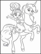 Coloring Nella Princess Knight Pages Jr Barn Fargelegging Open Nick Printable Birthday sketch template