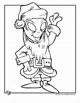 Coloring Alien Christmas Pages Space Loving Clip Illustration Drawing Family Sheets Printer Send Button Special Print Only Use Click Library sketch template