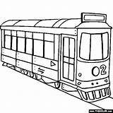 Coloring Trolley Train Pages Streetcar Car Street Thecolor Color Orleans Drawing Locomotive Colouring Trains Cartoon Sketch Printable Kids Find Template sketch template