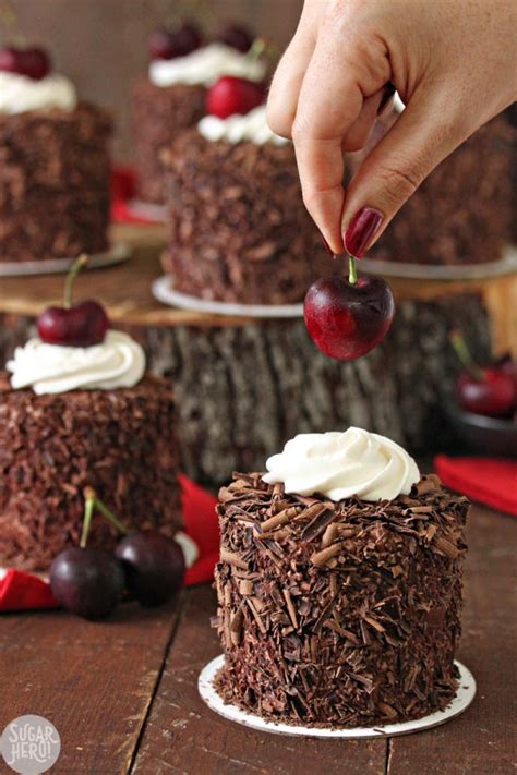 black forest chocolate mini cakes recipe