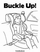 Safety Seat Car Coloring Child Pages Kids Belt Safe Buckle Clipart Print Drawing Road Children Sheets Week Seats Summer Colouring sketch template