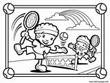 Tennis Coloring Playing Pages Kids Sports Printable Colouring Sport Play Board Getcolorings Print Football Sheets Basketball Info Choose sketch template