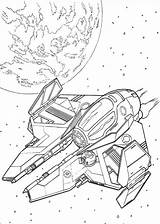 Coloring Pages Wars Star Spaceship Getdrawings sketch template