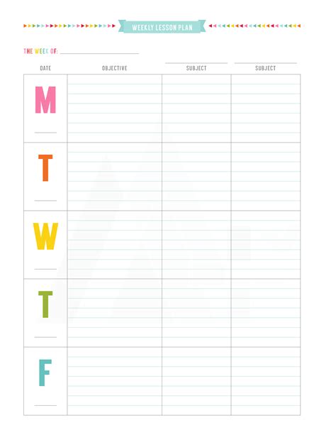 printable teacher schedule template printable form templates