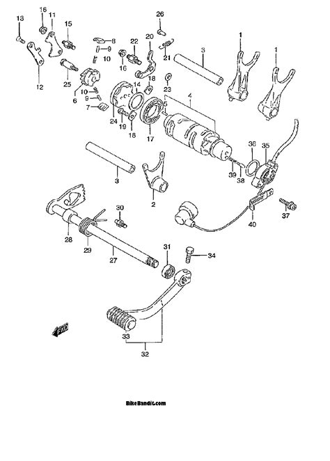 suzuki vsgl intruder gear shifting parts  oem gear shifting parts diagram