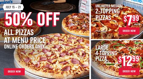 dominos pizza canada special offer save    pizzas   order  canadian