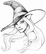 Witch Kindergarten Hexe Witches Bleistift sketch template