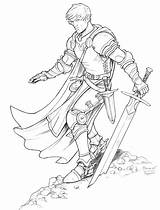 Knight Fantasy Drawing Young Coloring Pages Deviantart Staino Lineart Dragon Princess Sketch Warrior Hero Book Adult Kids Sword Drawings Age sketch template