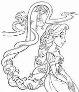 Rapunzel sketch template