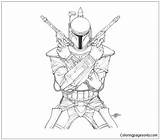Boba Fett Pages Coloring Color Online sketch template