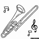 Trombone Kolorowanki Muzyka Instrumenty Notas Musicais Muzyczne Colorir Puzon Sopro Instrumentos Basowy Darmowe Tudodesenhos Altowy Saksofon sketch template