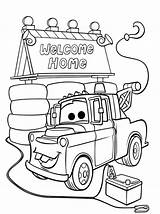 Coloring Pages Mater Tow Welcome House Cars Alone Oh Sketch Printable Color Drawing Getcolorings Print Getdrawings Old Disney Colouring Mcqueen sketch template