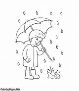 Coloringpages Rain sketch template