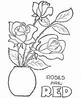 Valentine Roses Coloring Pages Kids Printable sketch template
