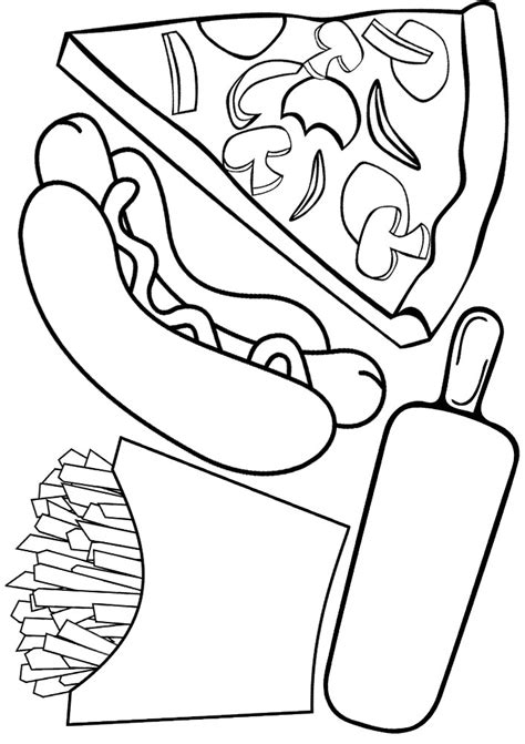 fast food coloring book coloring pages