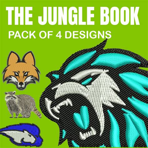 animal embroidery designs pack