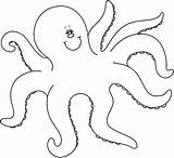 Octopus Clipart Clip Outline Coloring Printable Octupus Cliparts Cute Pages Ocean Coloring4free Silhouette Print Animal Stock Library Kids Clipground Clipartix sketch template