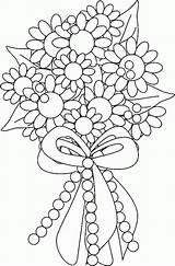 Coloring Pages Wedding Bouquet Popular sketch template