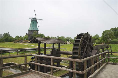 霞ヶ浦総合公園のオランダ型水車から