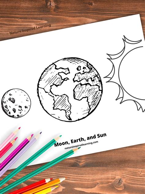 realistic moon coloring pages nature inspired learning