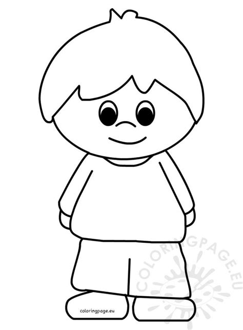 boy cartoon coloring page