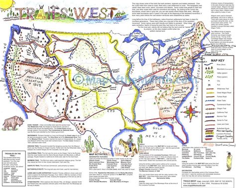 trails  american west map maps   classroom