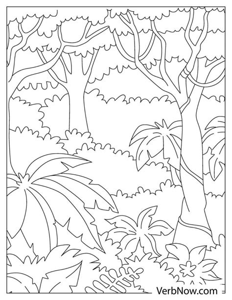 jungle coloring pages book   printable  verbnow