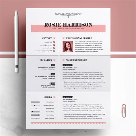 modern resume template resumeinventor