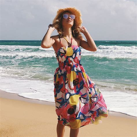 Summer Sexy Strapless Chiffon Dress Women Colorful Printing Backless