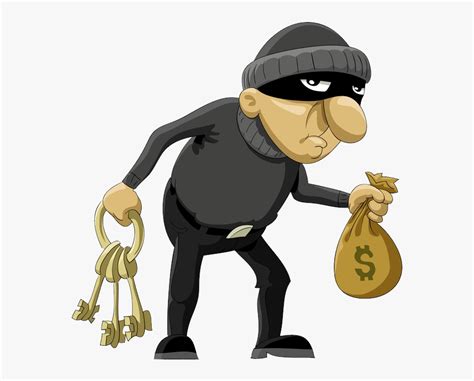 thief robber png cartoon robber  transparent clipart clipartkey