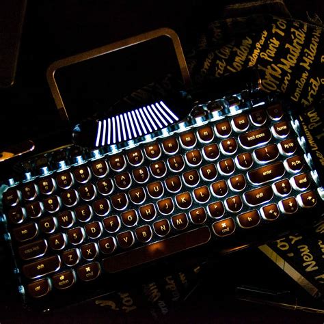 rymek typewriter style mechanical wired wireless keyboard  tablet
