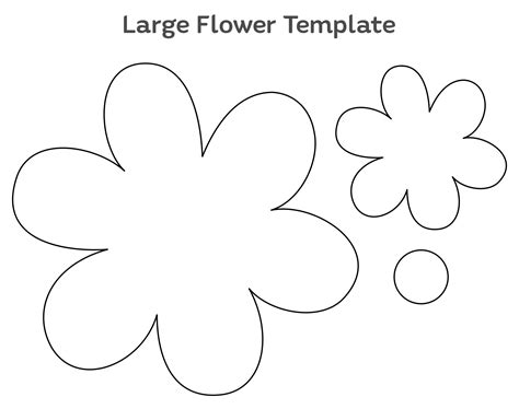 large flower template color    printables printablee