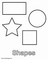 Coloring Shapes Printable Preschoolers Shape Pages Basic Sheets Preschool Kids Worksheets Templates Template Printables Popular Choose Board sketch template