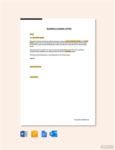 sample business closing letter  customers  vrogueco