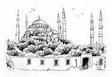 Cami Sultan Boyama Camii Ahmet Cizimi Istanbul Mosque Bh Eskiz Cizimler Islami Sanat sketch template