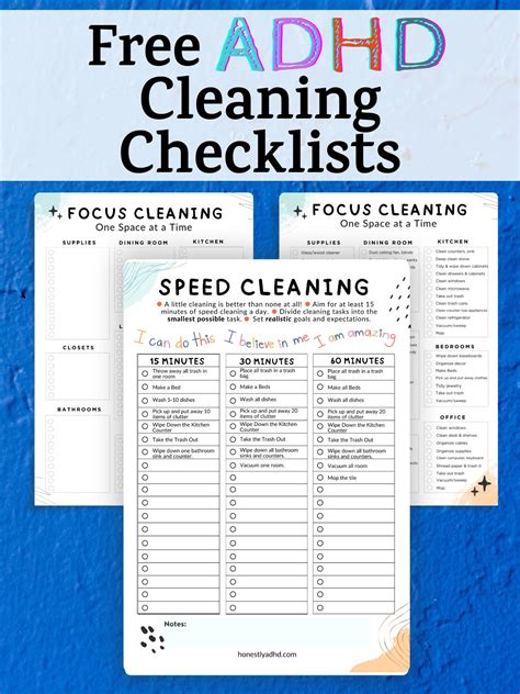 adhd cleaning checklist   clean  adhd honestly adhd