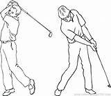 Golf Swing Coloring Pages Printable Drawing Club Illustration Sketch Vector Getcolorings Plane Getdrawings Color Colorings sketch template