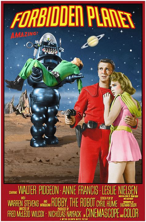forbidden planet posters by robert bertie classic sci fi movies
