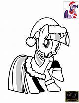 Coloring Twilight Sparkle Pages Christmas Kj sketch template