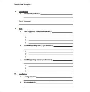 essay outline template template business