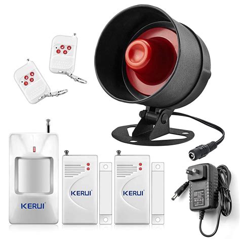 alarm siren security system remote wireless motion sensor burglar home outdoor  ebay